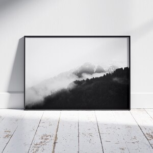 The Morning - Part One. &gt;&gt;&gt; Black White Photography Mountain Top Foggy Clouds Fog Mountain Forest Valley Meadow Black White Morning Dew Panorama