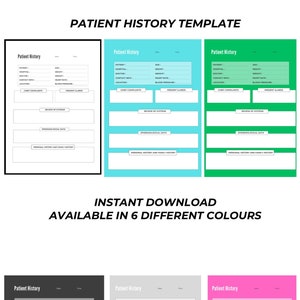 Patient History Taking Template - Study Template for Medical Students