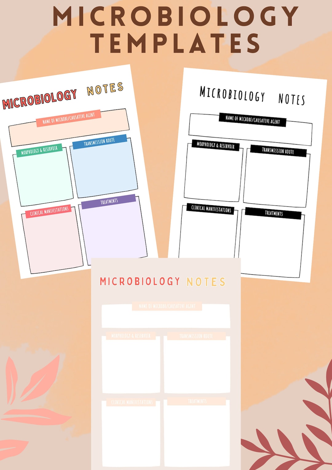 Microbiology Note Template - Study Template for Medical & Nursing ...