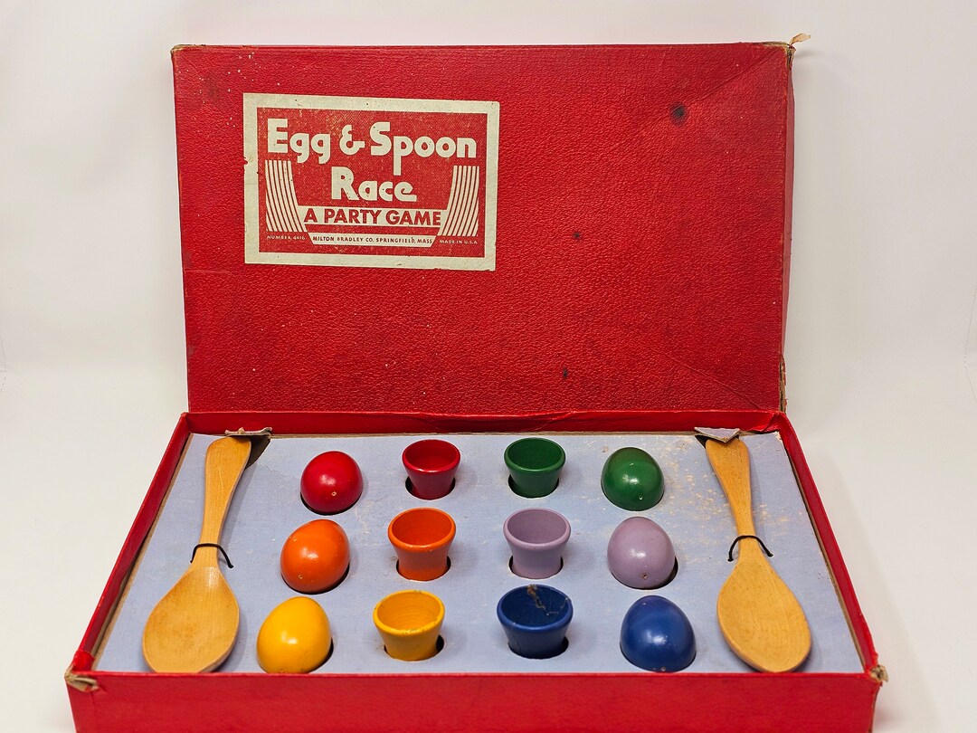 RARE Egg Race Wood Game / Complete Set / Family Fun Boardgames - Etsy