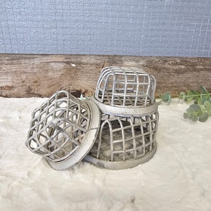 Metal dome flower frog / floral decor / stem holder / vintage decor / desk decor