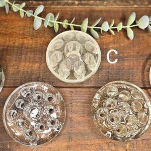 Choice Chunky Glass Flower Frogs / Dome Glass / Flower Arrangement /Flower Stem Holder