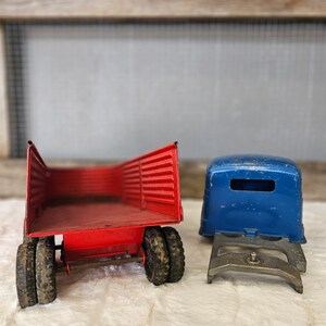 RARE jouet laissé par les américains en France en 1950: Camion, Structo Toys Rouge Métal - Vendu