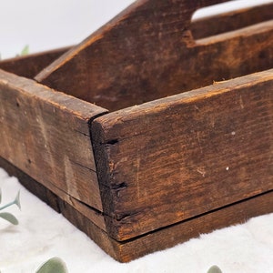 Primitive Wood Utensil Caddy / Farmhouse Decor / Garden Tray