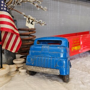 Camion Militaire Structo Toys Rouge 1950 – Jouet Ancien Laissé Par Les Américains En France