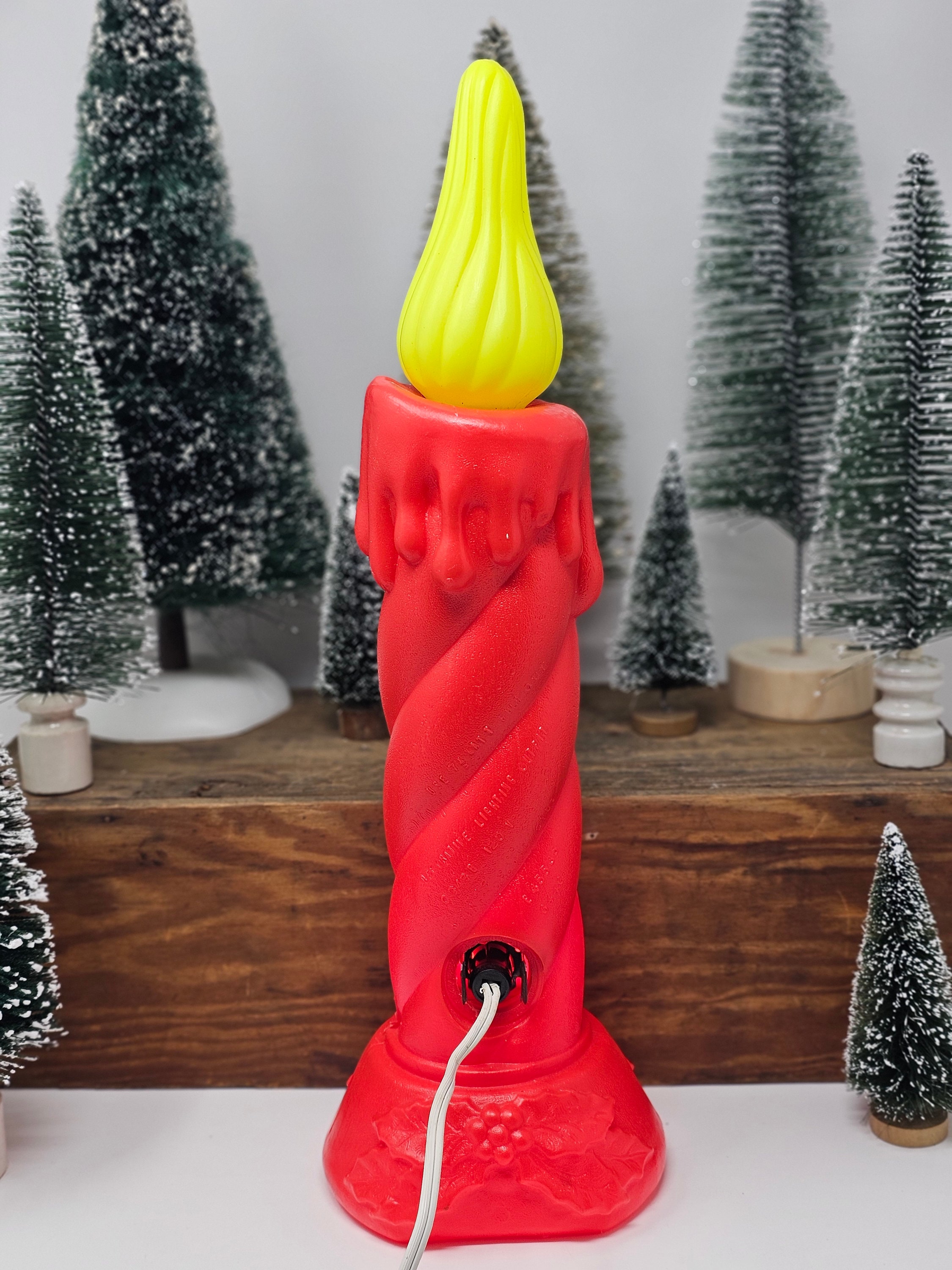 Blow Mold Table Top Candle Lighted - Etsy