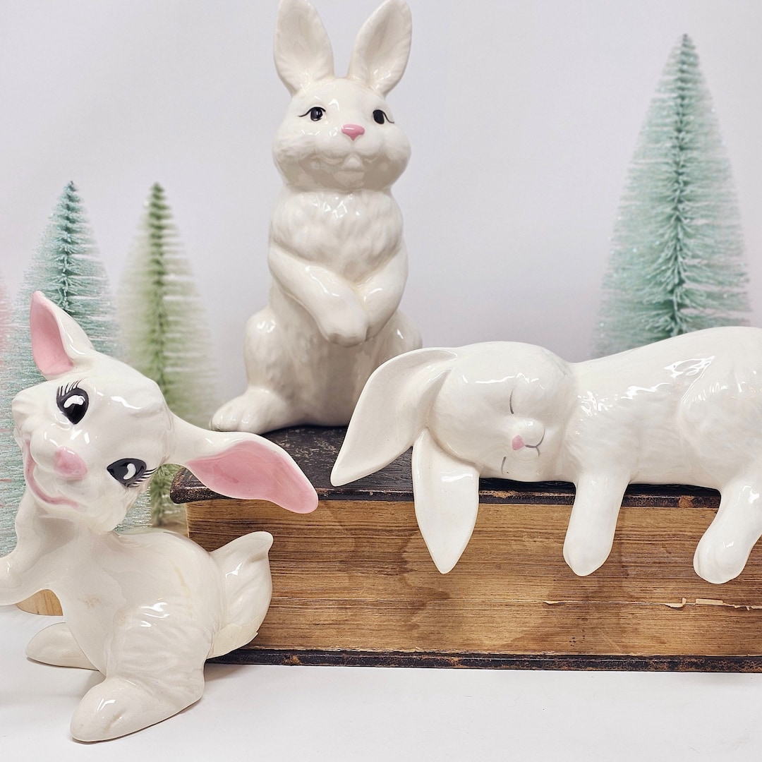 Vintage Ceramic Bunny / Kitschy Bunnies / Easter Bunny Etsy UK