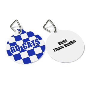 Kentucky Wildcats UK Go Cats Personalized Pet Tag
