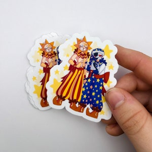 Sun and Moon Heart Vinyl Sticker