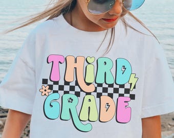 Girls Third Grade Shirt, Youth Third Grade Shirt for Girls, 3rd Grade Tee, First Day of School, Back to School Shirt for Kids Third Grade