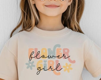 Flower Girl Shirt, Gift for Flower Girl, Flower Girl Proposal, Toddler Flower Girl Top, Baby Flower Girl, Bridal Party Shirts, Girls Tees
