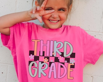 Kids Third Grade Shirt, Hello Third Grade Shirt, 3rd Grade Shirts Girls, First Day of School, Back to School Shirt, 3rd Grade Shirt for Kids