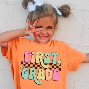 Kids First Grade Shirt, Hello First Grade Shirt, 1st Grade Shirts Girls, First Day of School, Back to School Shirt, 1st Grade Shirt for Kids