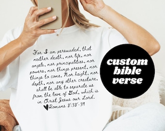 Custom Bible Verse Comfort Colors Shirt, Christian Gift