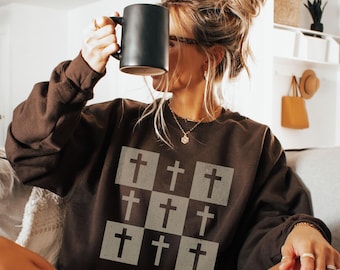 Trendy Christian Sweatshirt, Cute Preppy Christian Crewneck