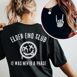 Elder Emo Shirt, Emo Gift, It Was Never a Phase, Emo T-shirt, Pop Punk Shirt, Emo Lyrics, Pop Punk Music, When We Were Young, Scene Shirt
