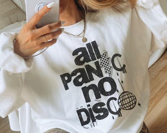 All Panic No Disco Sweatshirt, Pop Punk Elder Emo Gift
