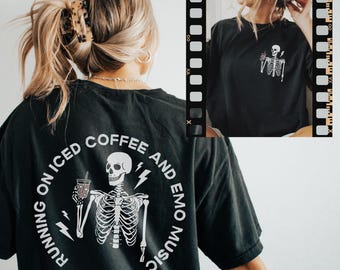 Elder Emo Comfort Colors Shirt, Pop Punk Skeleton Tee