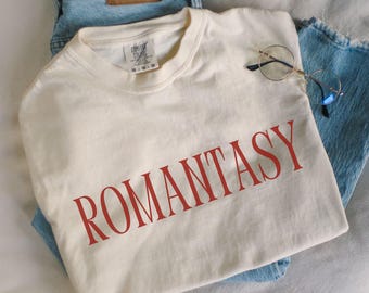 Romantasy Comfort Colors Tee, Book Lover Gift