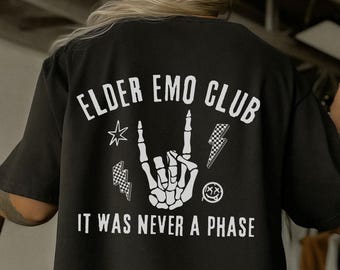 Comfort Colors Elder Emo Club T-Shirt, Pop Punk Concert Tee
