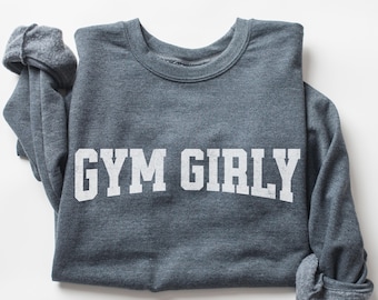Gym Girl Sweatshirt, Oversized Workout Top, Lifting Shirt