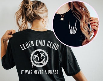 Elder Emo Shirt, Emo Gift, It Was Never a Phase, Emo T-shirt, Pop Punk Shirt, Emo Lyrics, Pop Punk Music, When We Were Young, Scene Shirt