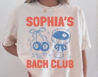 Lucky in Love Vegas Bachelorette Comfort Colors Tee, Bach Club Casino Shirt