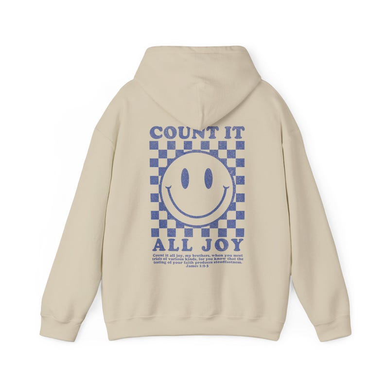 Count it All Joy, Christian Hoodie, Bible Hoodie, Christian Sweatshirt, Bible Verse Sweatshirt, Christian Gift, Faith Hoodie, Jesus Hoodie image 9