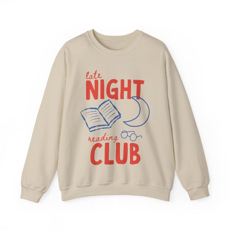 Late Night Reading Club, Bookish Shirt, Bookworm Sweatshirt, Gift for Book Lover Gift, Booktok Shirt, Book Club Sweatshirt, Reading Shirts image 10