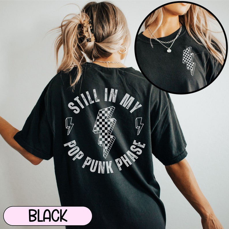 Comfort Colors Pop Punk Shirt, Elder Emo Shirt, Emo Gift, It Was Never a Phase, Emo T-shirt, Emo Lyrics, Pop Punk Music, Millennial Emo Tee image 4