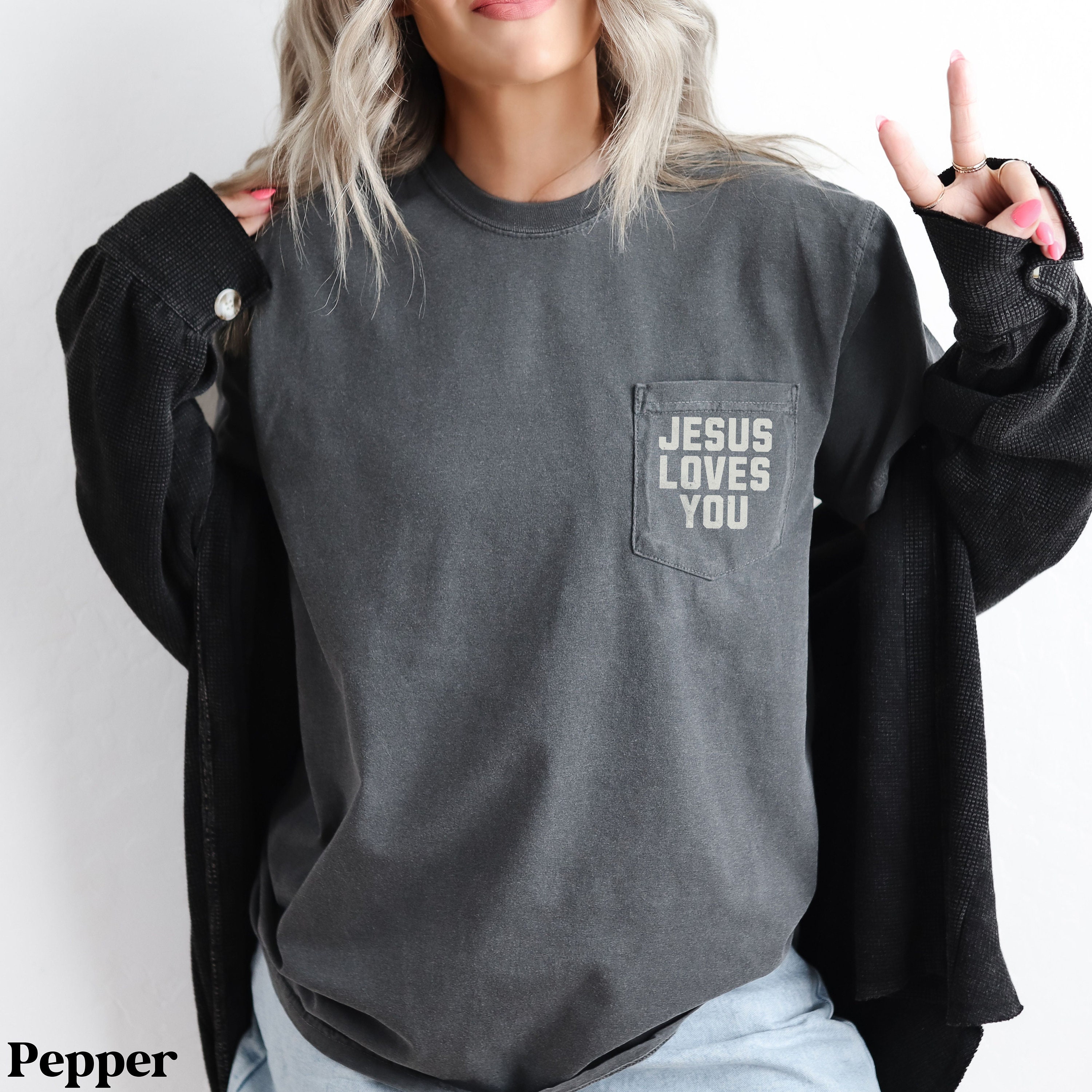 Jesus Loves You Shirt, Christian Comfort Colors Tshirt, Trendy Bible ...