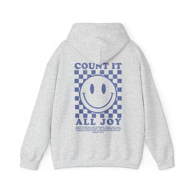 Count it All Joy, Christian Hoodie, Bible Hoodie, Christian Sweatshirt, Bible Verse Sweatshirt, Christian Gift, Faith Hoodie, Jesus Hoodie image 8