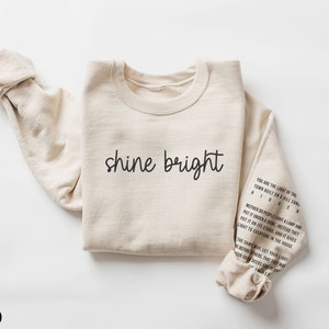 Christian Sweatshirt, Bible Verse Shirt, Religious Apparel, Faith Sweatshirt, Christian Crewneck, Jesus Sweatshirt, Gift for Christian Woman image 2