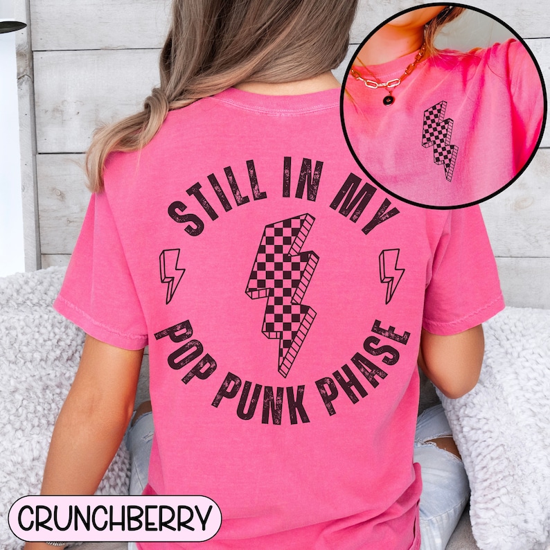 Comfort Colors Pop Punk Shirt, Elder Emo Shirt, Emo Gift, It Was Never a Phase, Emo T-shirt, Emo Lyrics, Pop Punk Music, Millennial Emo Tee image 5