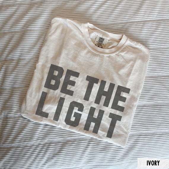 Be the Light Shirt, Christian Comfort Colors, Aesthetic Christian Shirt, Bible Verse Shirt, Trendy Christian Tees, Oversized Christian Tee