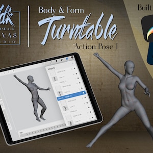 Procreate Body | Procreate template | Procreate animation file | Female Anatomy | Procreate Rotation