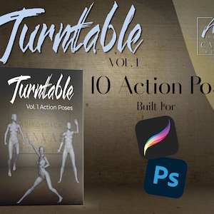 Actieposes Creëer draaitafelbestanden: actieposes voor creatieve projecten - Direct downloaden!