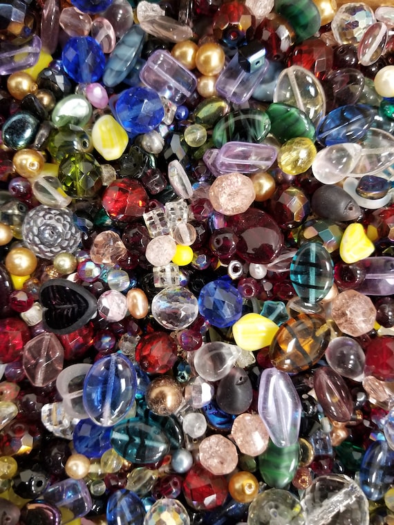 EARTHLY COLORS----- Assorted Glass Beads for Jewelry Making, DIY Work,  Arts and Crafts, Decorative Hobby Artistry, Colorful Crystal Assortment