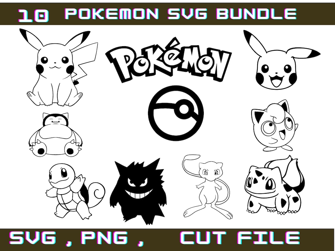 Pokemon SVG Pokemon Bundle Pikachu Pikachu Pokemon Freunde SVG