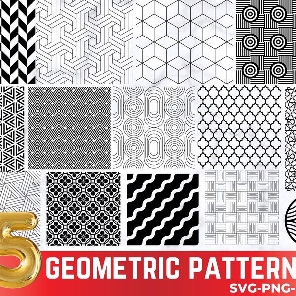 Geometric pattern Bundle SVG ,Geometric Patterns Designs,Geometric Seamless Pattern Lines Pattern Svg,Geometric Pattern Svg,Instant Download