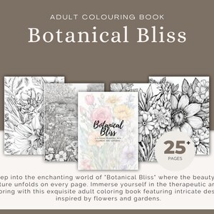 Libro da colorare per la consapevolezza della beatitudine botanica