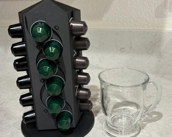 Nespresso Pod Holder | Coffee Capsule Organizer | Rotating Pod Tower | Nespresso Coffee Accessory
