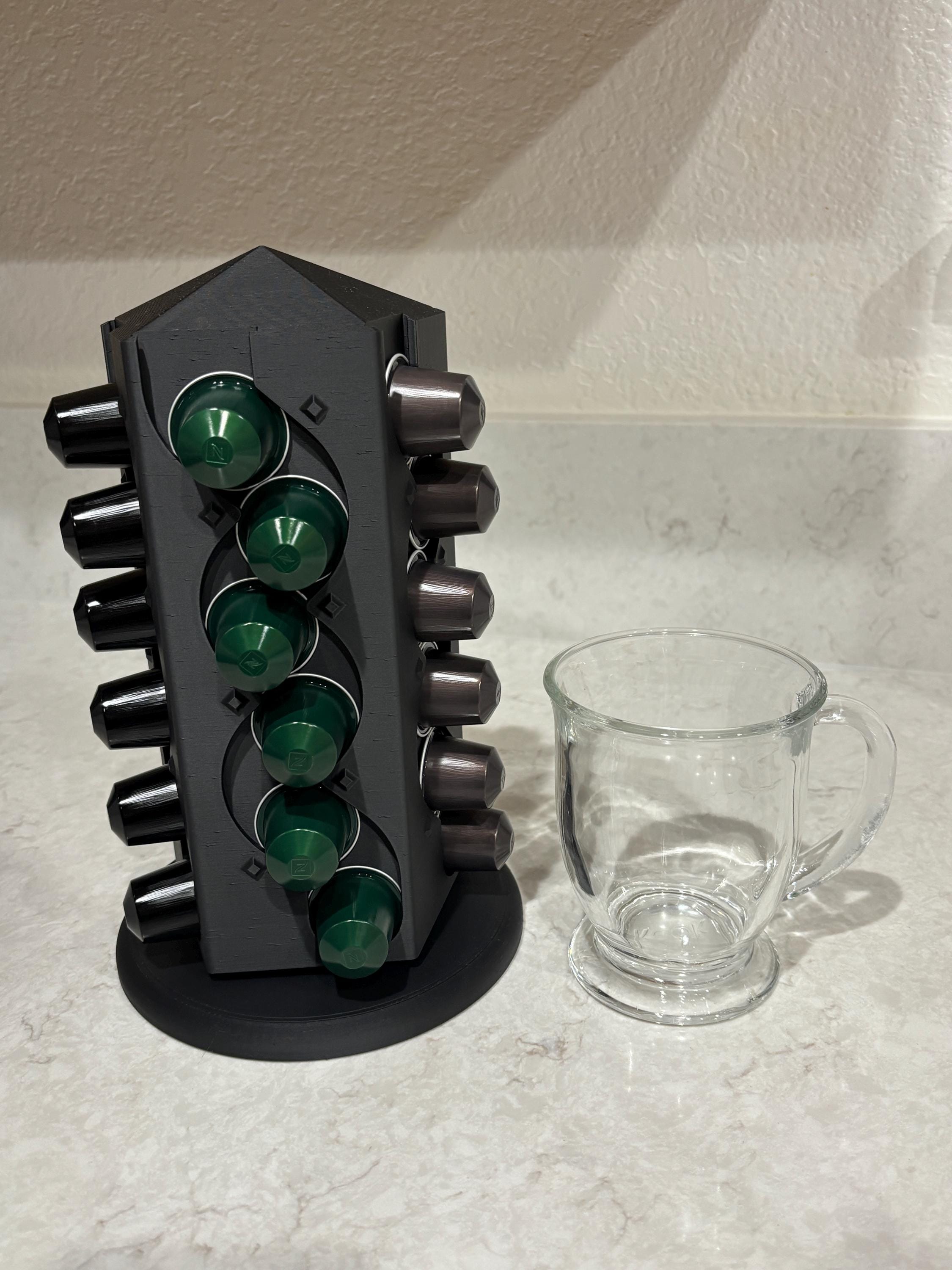 Porte-dosette Nespresso | Organiseur de capsules de café | Tour à dosettes rotative | Accessoire café Nespresso