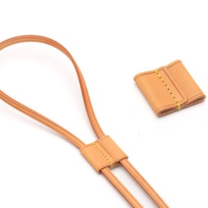 Genuine Vachetta Leather Drawstring Slide Cinch Replacement 