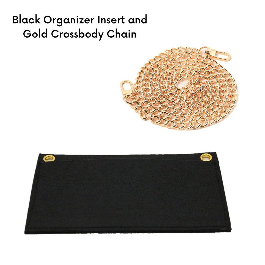 Monogram Clutch Bag Conversion Kit with Gold Crossbody Chain / Clutch