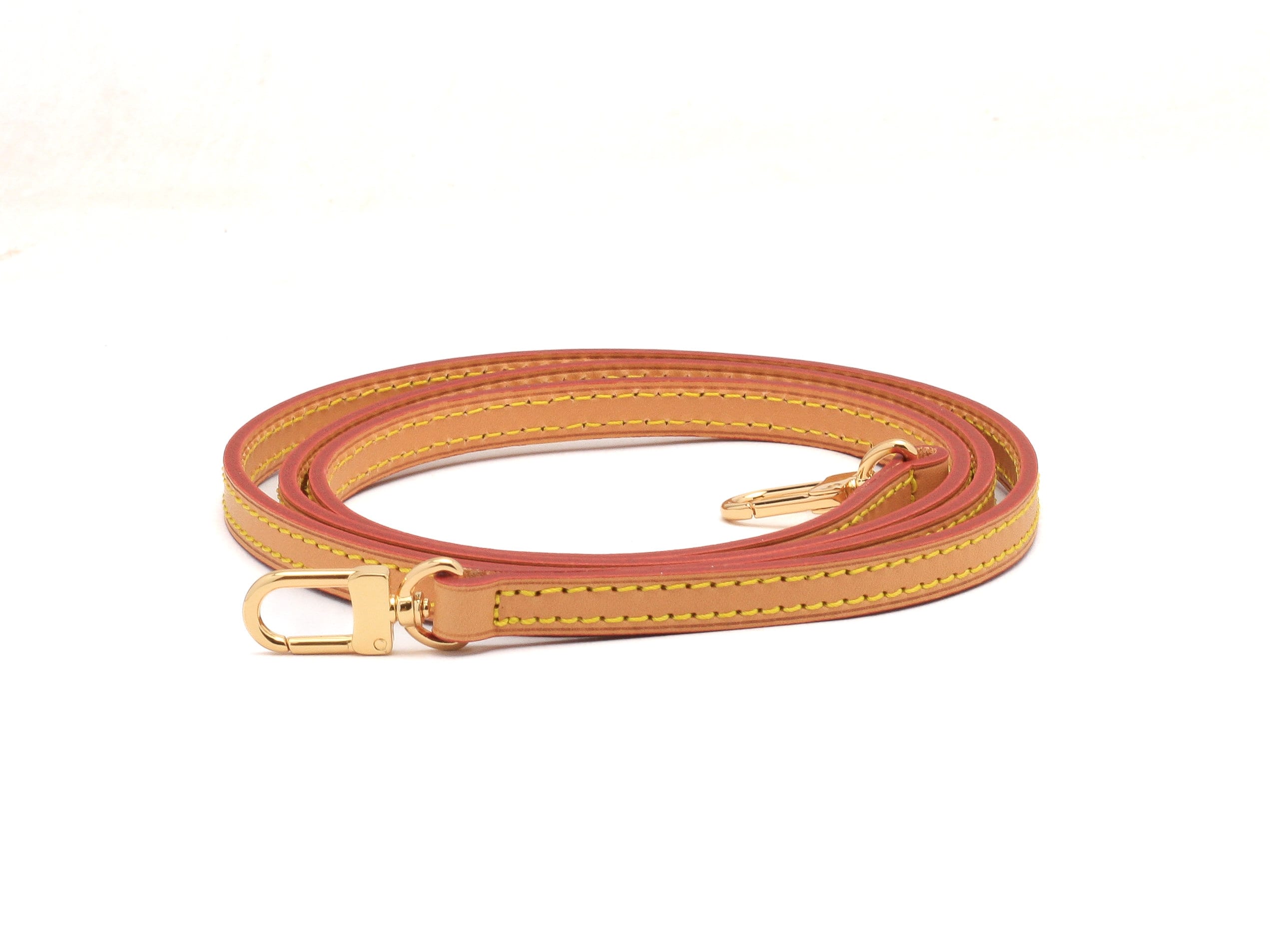 Handmade by ValueBeltsPlus VBP Vachetta Leather Strap Extenders Extensions - Choice of 3 Lengths Chocolate / Gold Tone / 10 inch