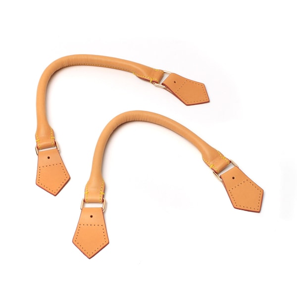 Vachetta Leather Pair of Speedy Handles for Speedy 20 25 30 35 40, Alma Handles Replacement Handles for Speedy Bag Gold Rivets included