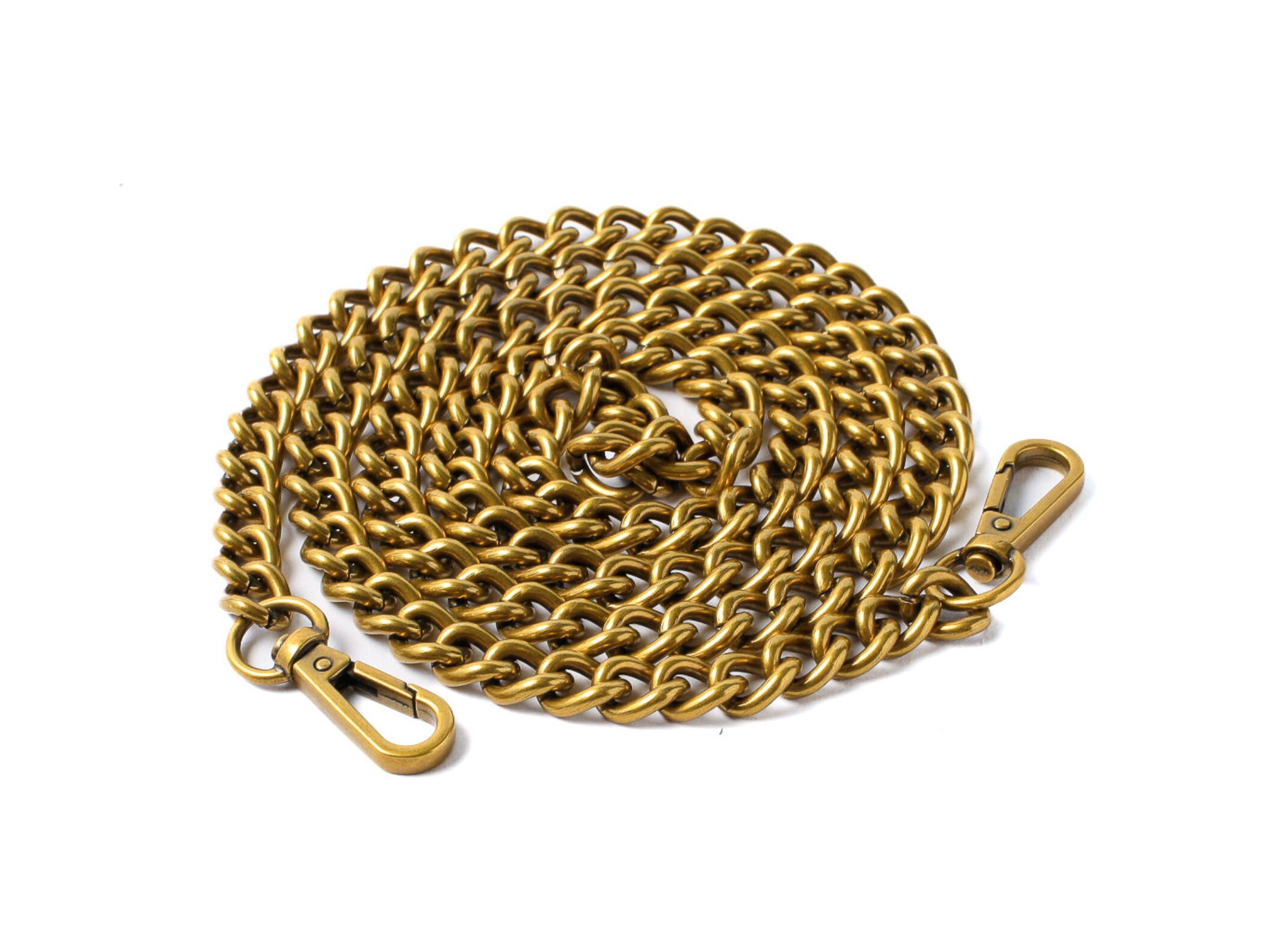 Thick Fancy Link Curb Chain Strap With Diamond Cut Accents GOLD Luxury Chain  Bag Strap 3/8 Wide Choose Length & Hooks/clasps 