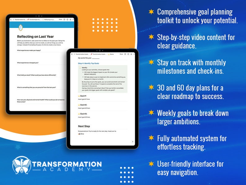 Digital Planner Notion Ultimate Goal Setting Planner Goal Setting