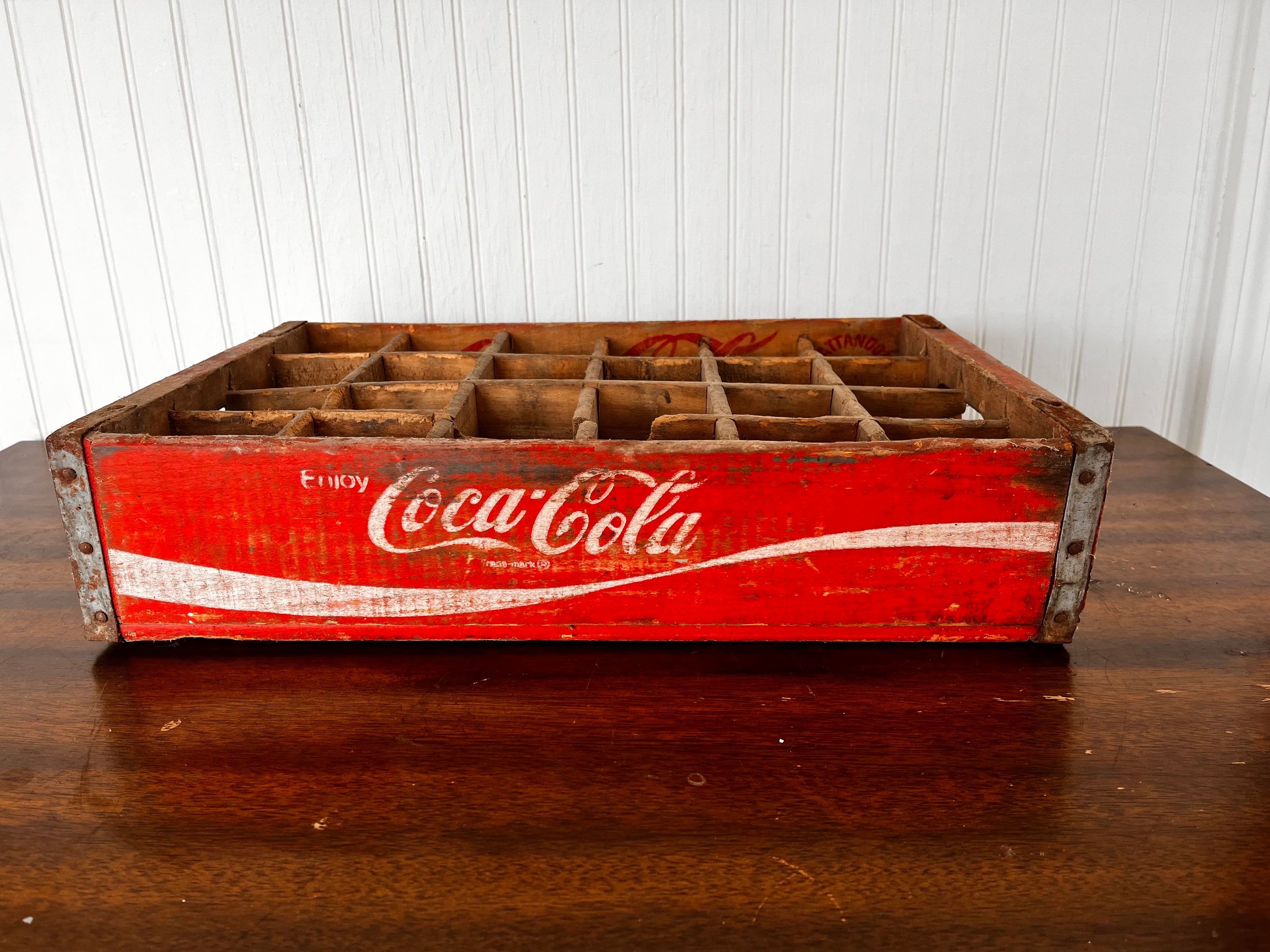 Vintage 1970s 24 Bottle Coca Cola Wood Crate From Chattanooga